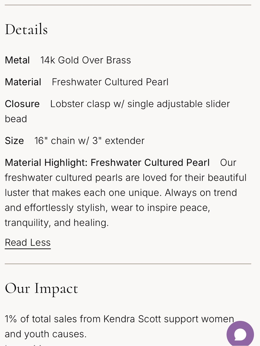 Kendra Scott Leighton Gold Freshwater Pearl Strand Necklace - Picture 10 of 10